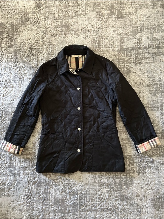 Burberry Jackets & Blazers - BURBERRY QUILTED NOVA CHECK JACKET SIZE XS BLACK